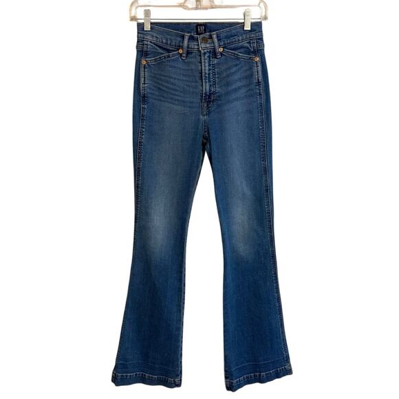 GAP Denim - Gap Flare Jeans Size 0 Highrise Denim boho hippie 90s